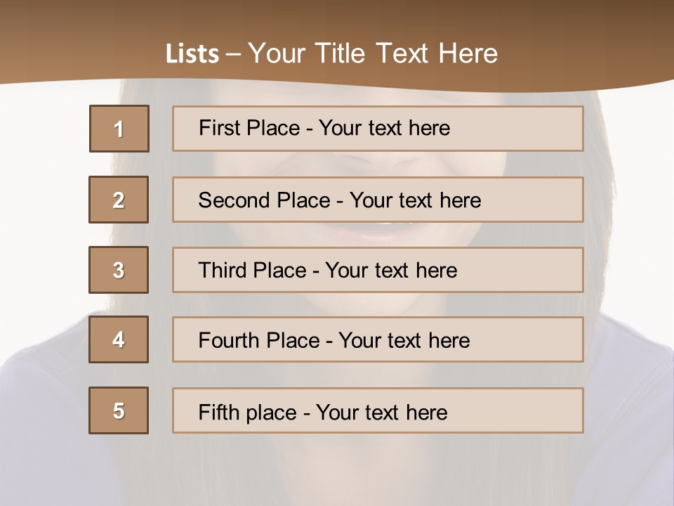 Vertical Portrait Girl PowerPoint Template