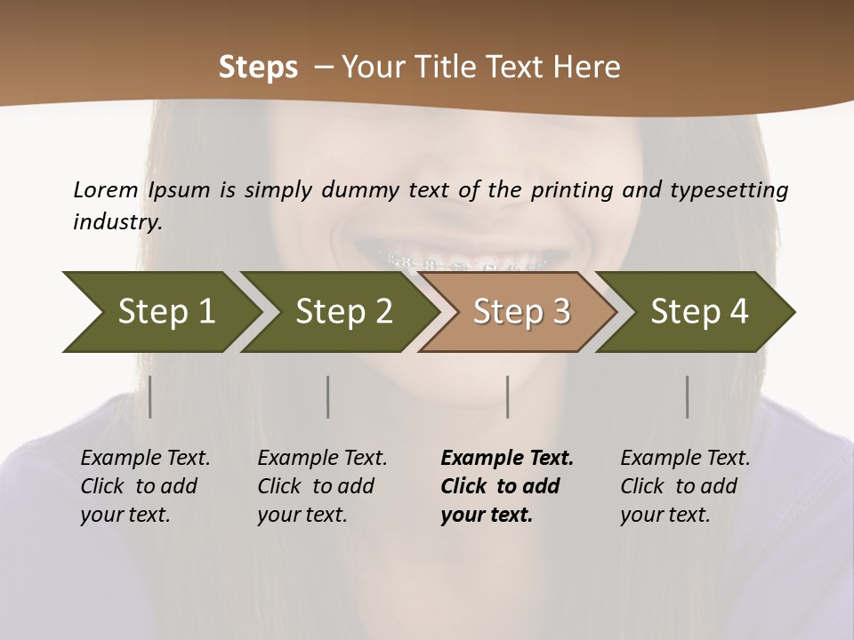Vertical Portrait Girl PowerPoint Template