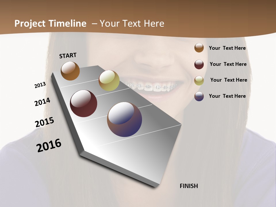 Vertical Portrait Girl PowerPoint Template