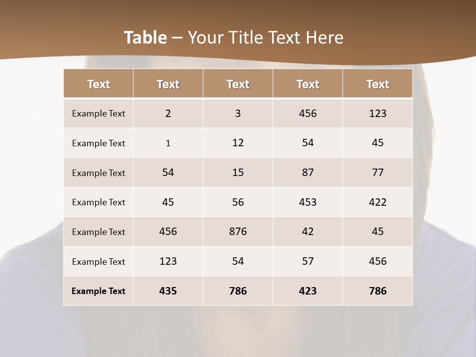 Vertical Portrait Girl PowerPoint Template