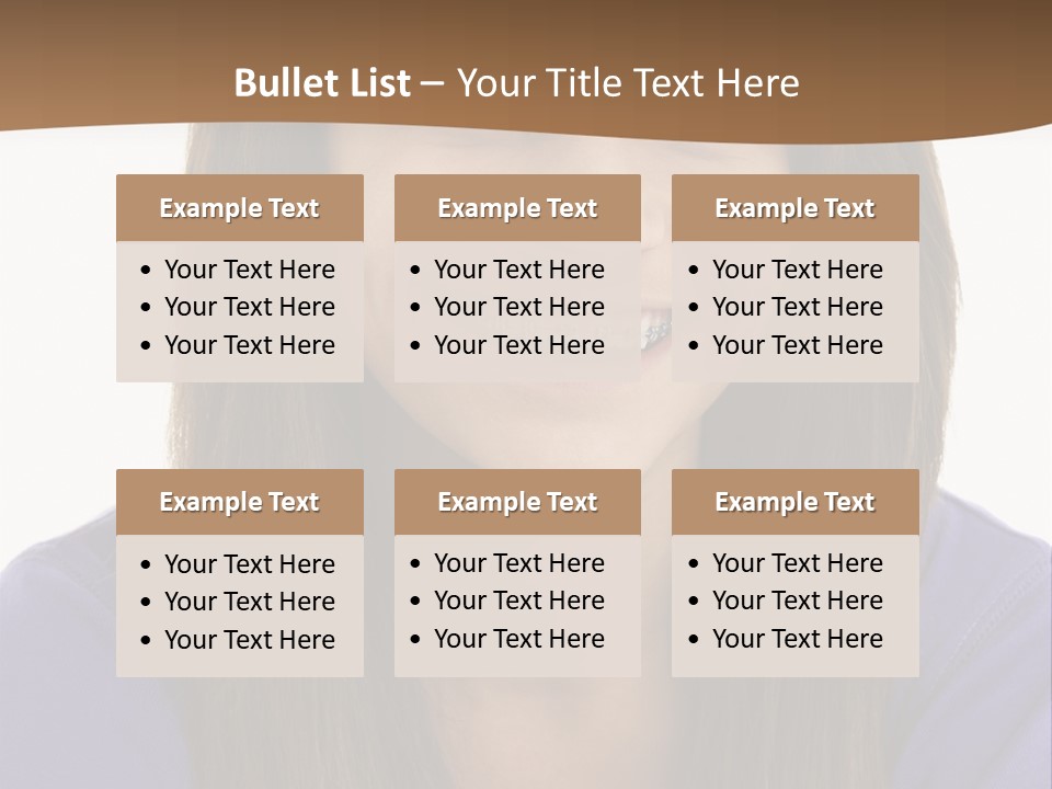 Vertical Portrait Girl PowerPoint Template