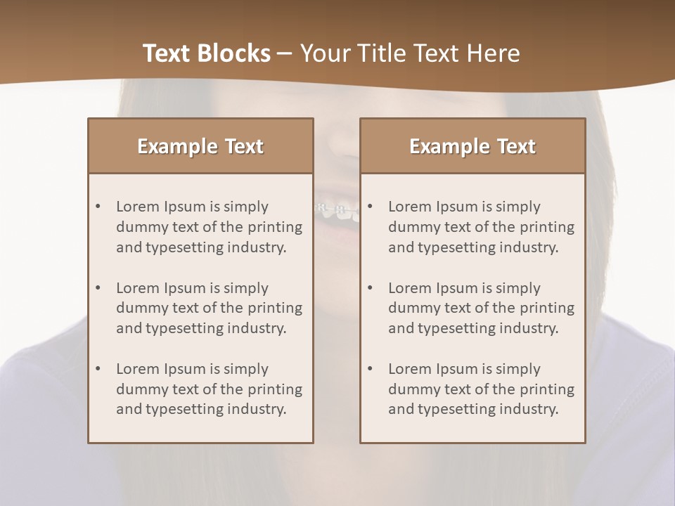 Vertical Portrait Girl PowerPoint Template