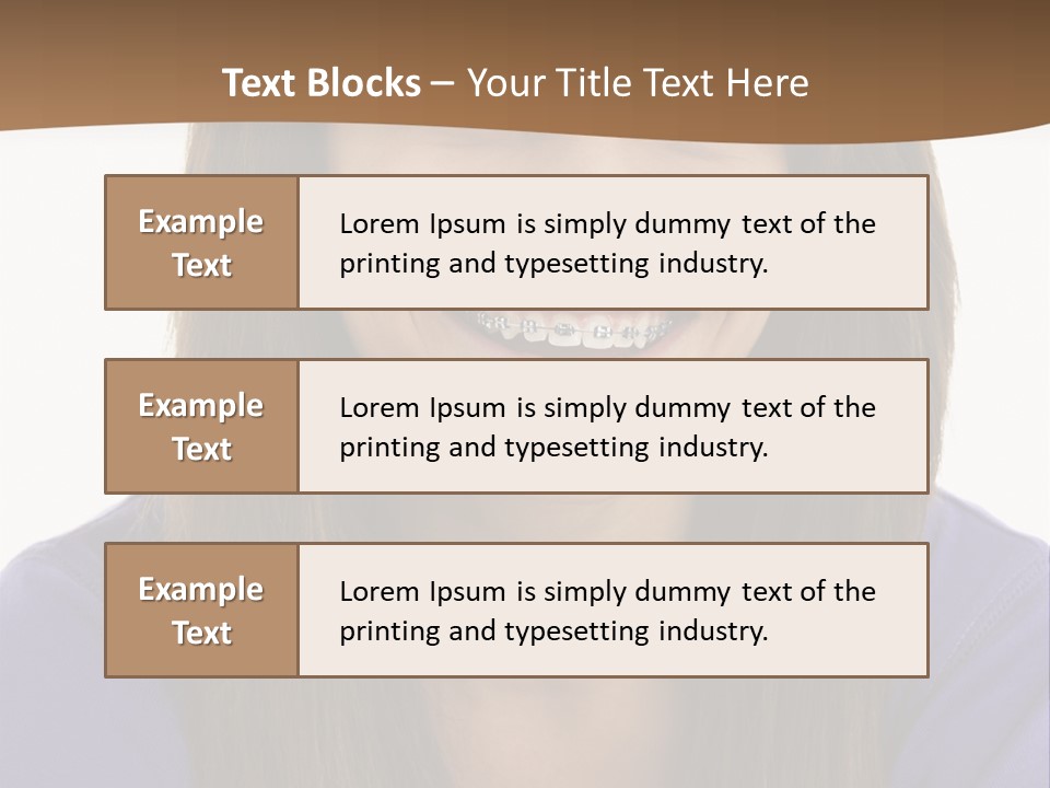 Vertical Portrait Girl PowerPoint Template