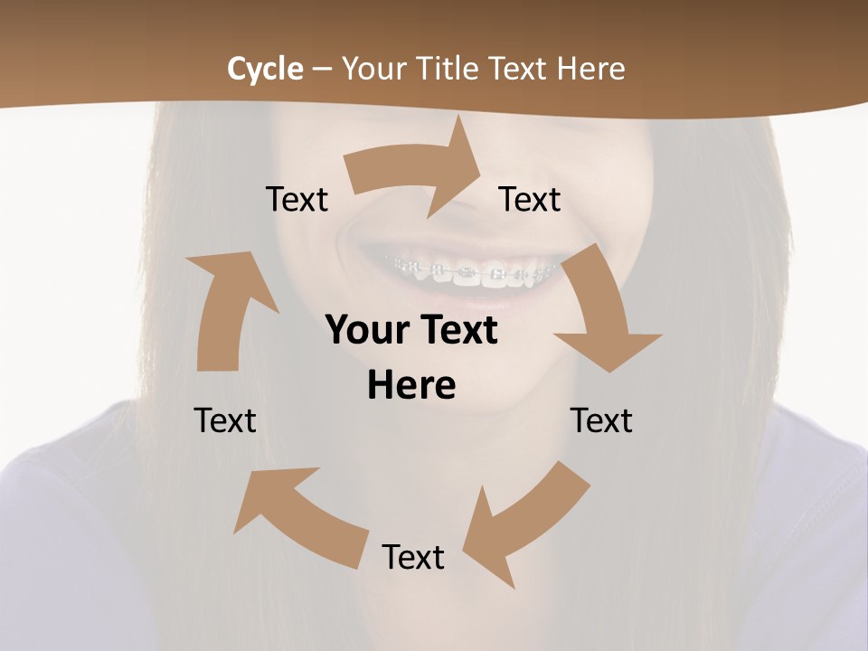 Vertical Portrait Girl PowerPoint Template