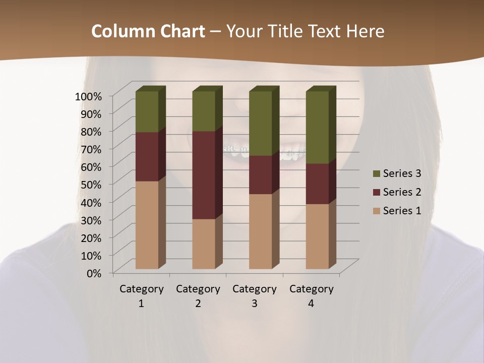 Vertical Portrait Girl PowerPoint Template