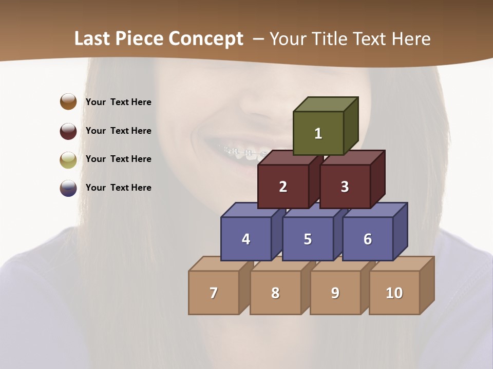 Vertical Portrait Girl PowerPoint Template