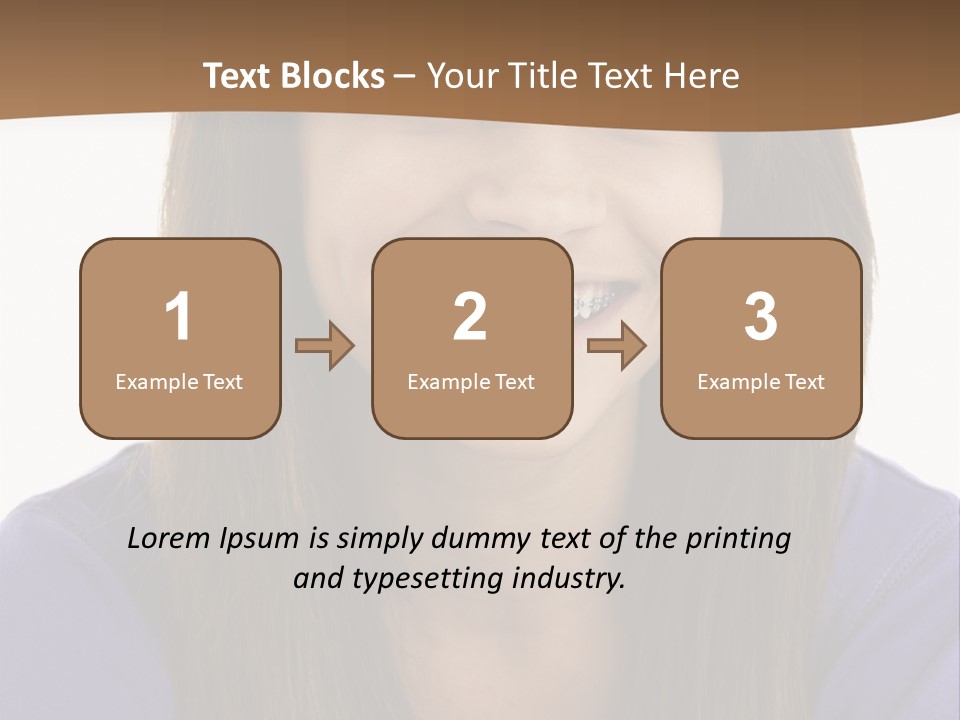 Vertical Portrait Girl PowerPoint Template