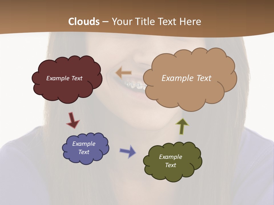 Vertical Portrait Girl PowerPoint Template