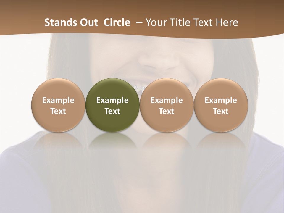 Vertical Portrait Girl PowerPoint Template