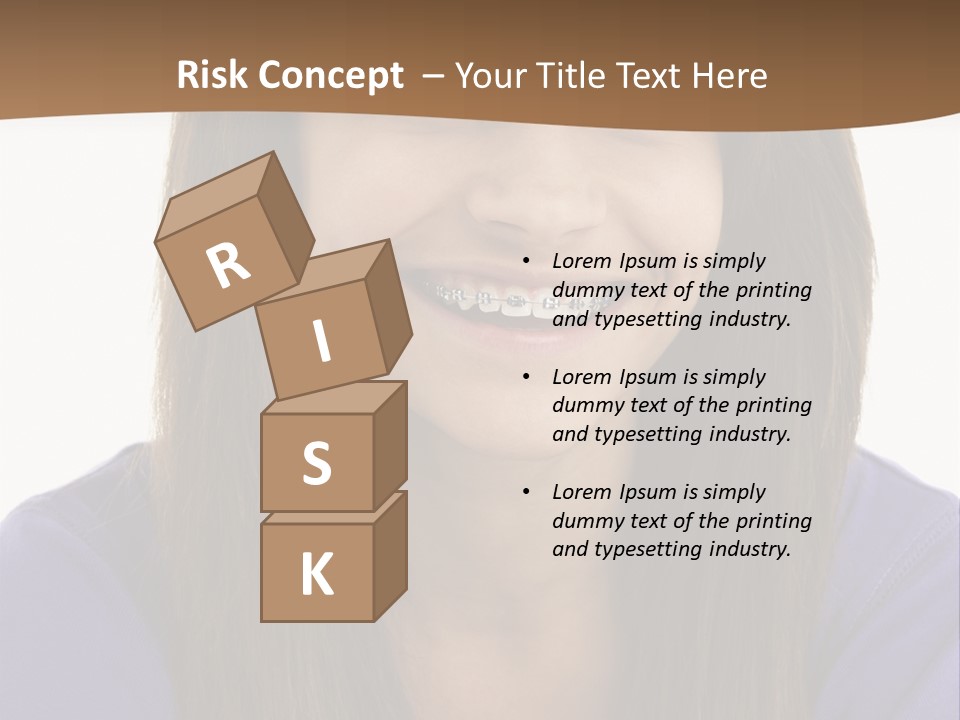 Vertical Portrait Girl PowerPoint Template