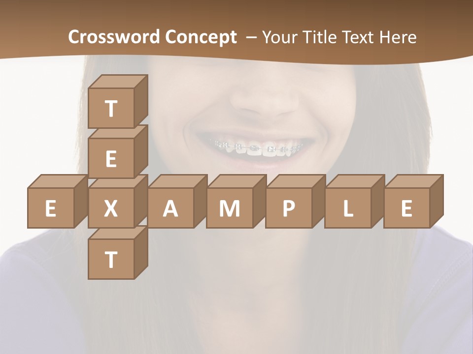 Vertical Portrait Girl PowerPoint Template