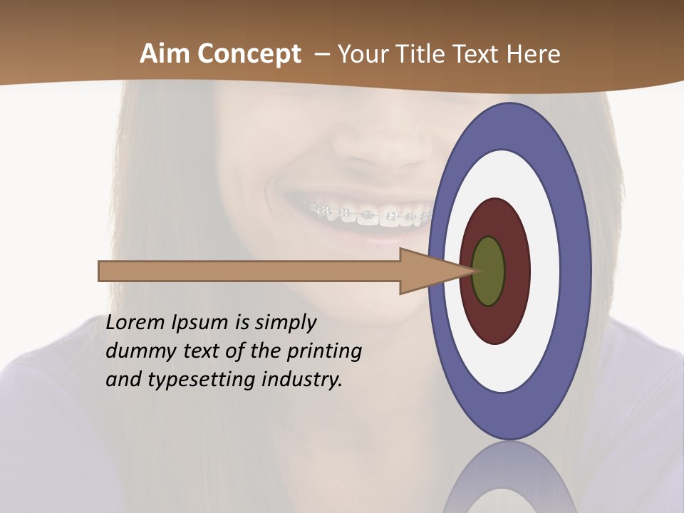 Vertical Portrait Girl PowerPoint Template