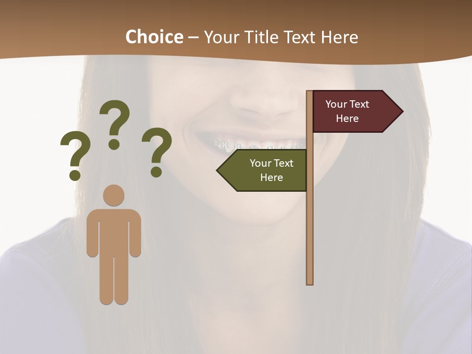 Vertical Portrait Girl PowerPoint Template