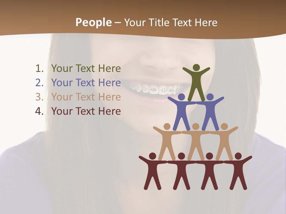 Vertical Portrait Girl PowerPoint Template