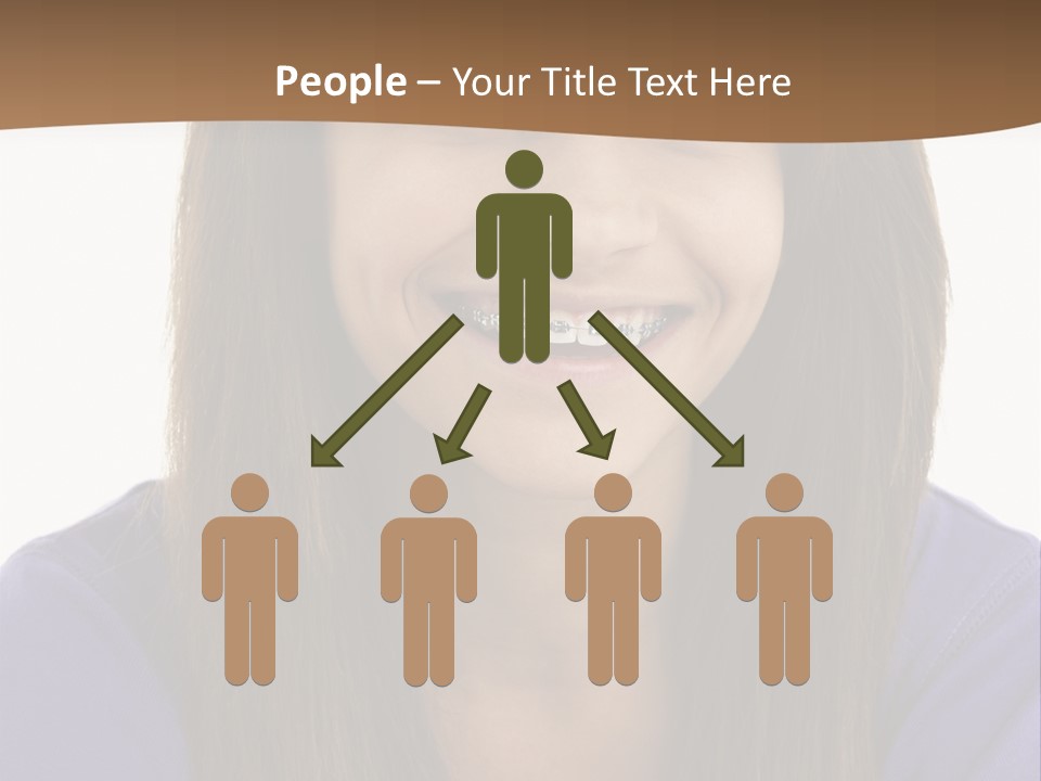 Vertical Portrait Girl PowerPoint Template