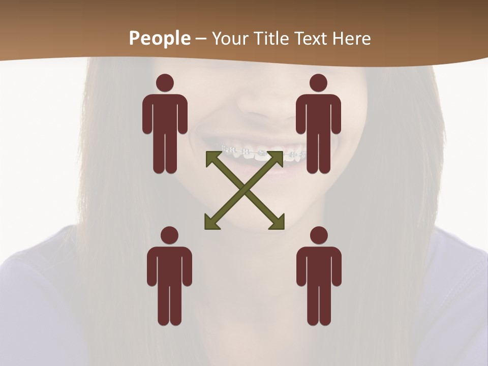 Vertical Portrait Girl PowerPoint Template