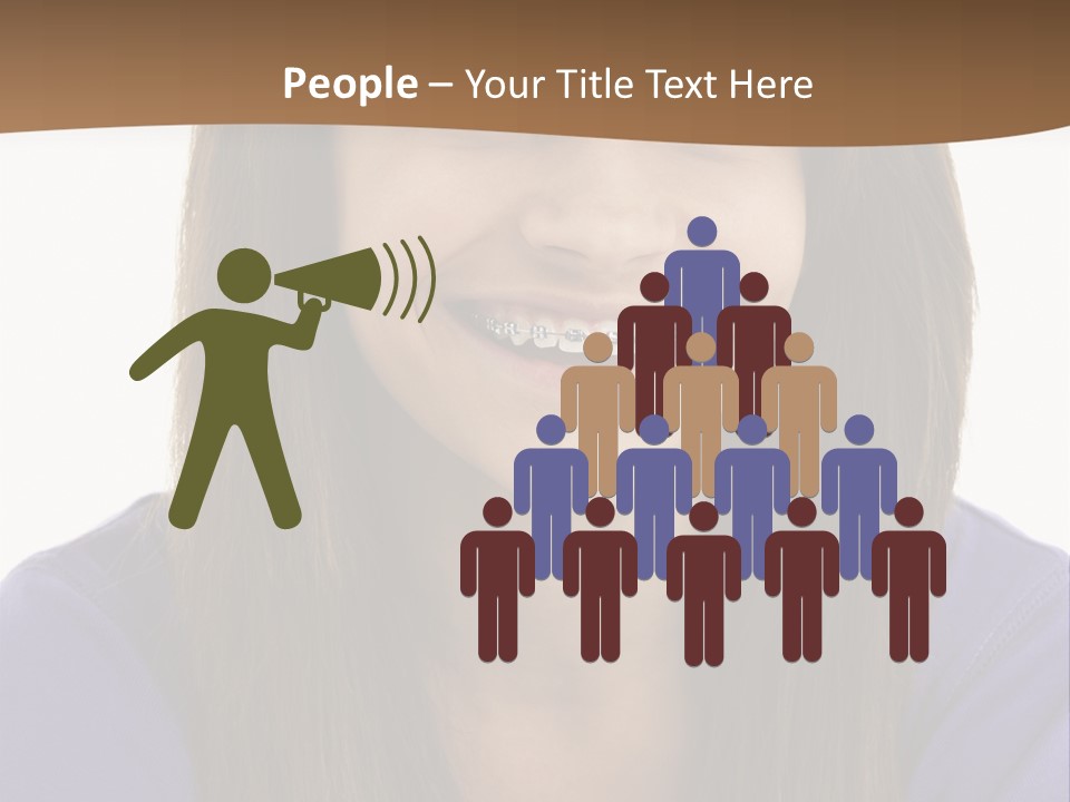 Vertical Portrait Girl PowerPoint Template