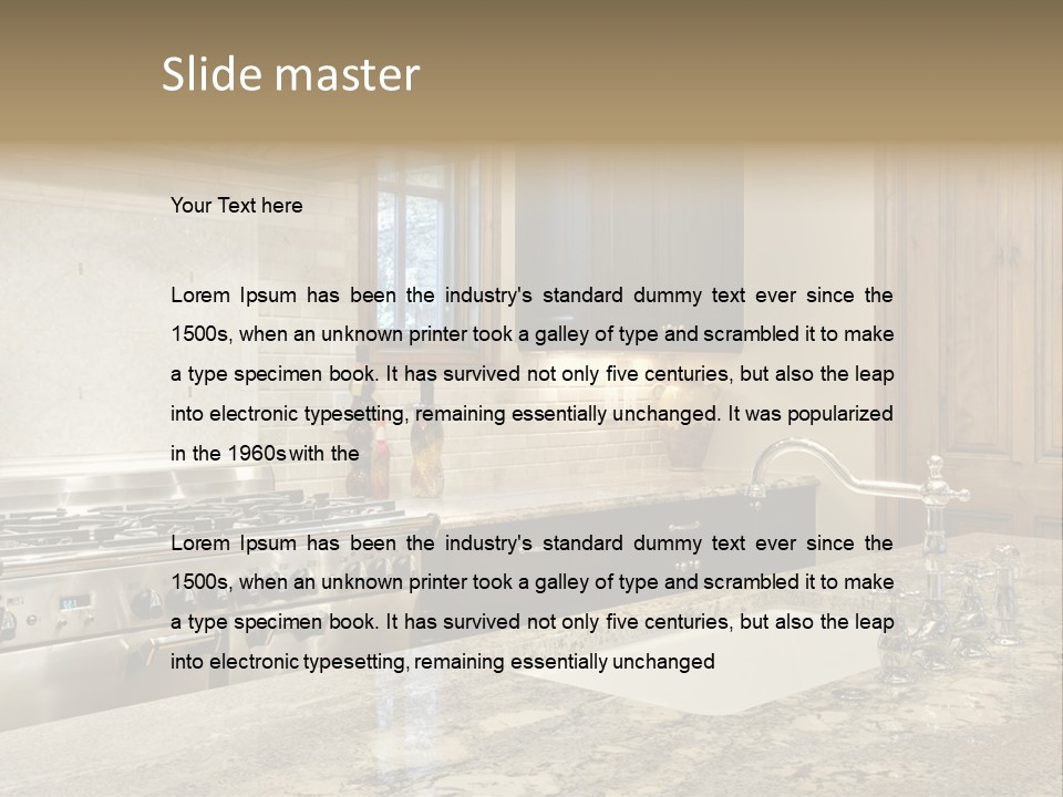 Hood Space Stove PowerPoint Template