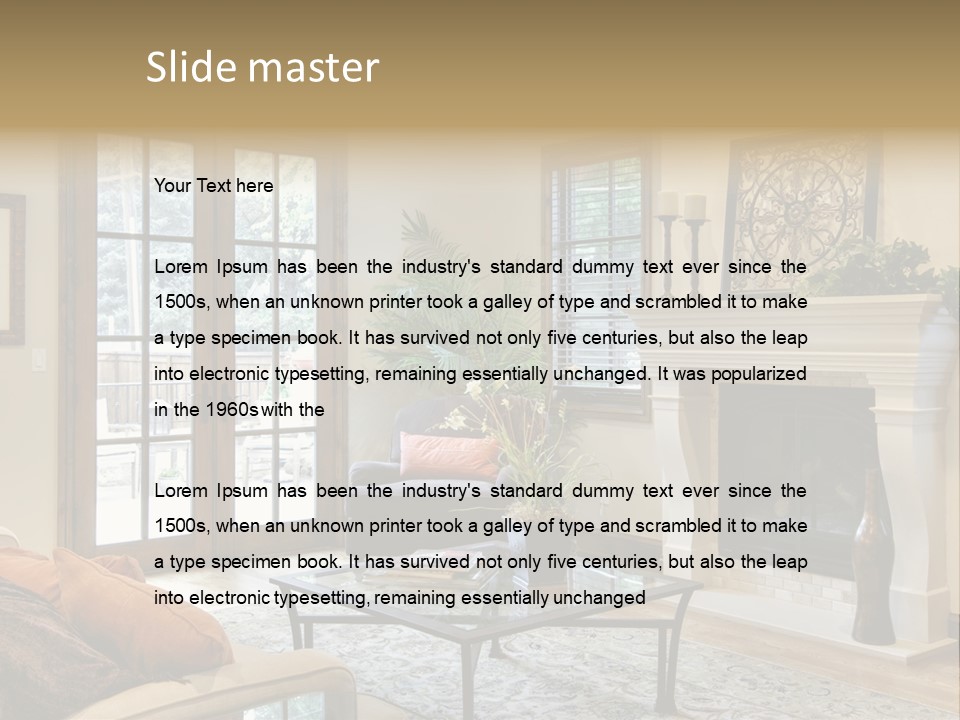 Residence Fire Architecture PowerPoint Template