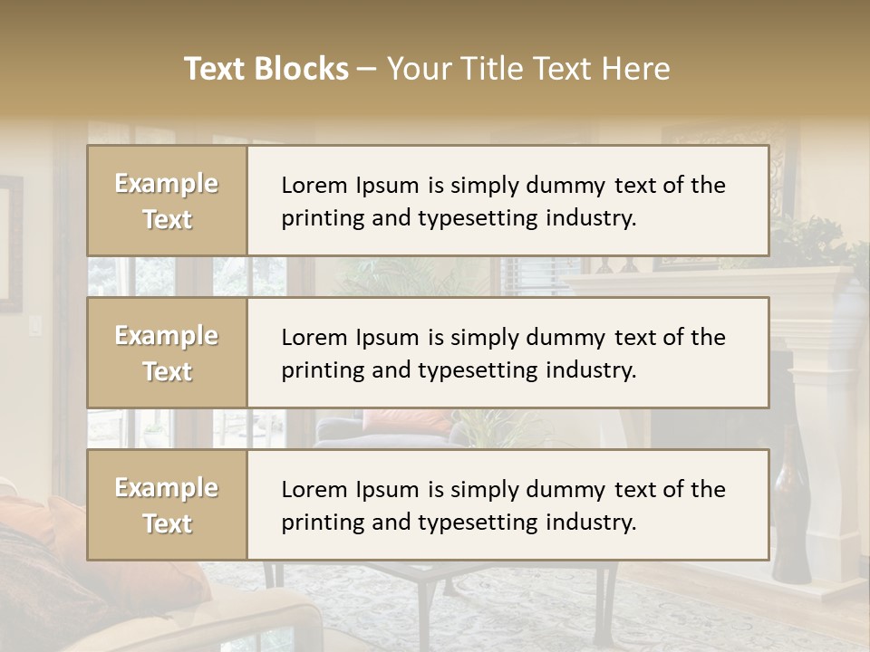 Residence Fire Architecture PowerPoint Template