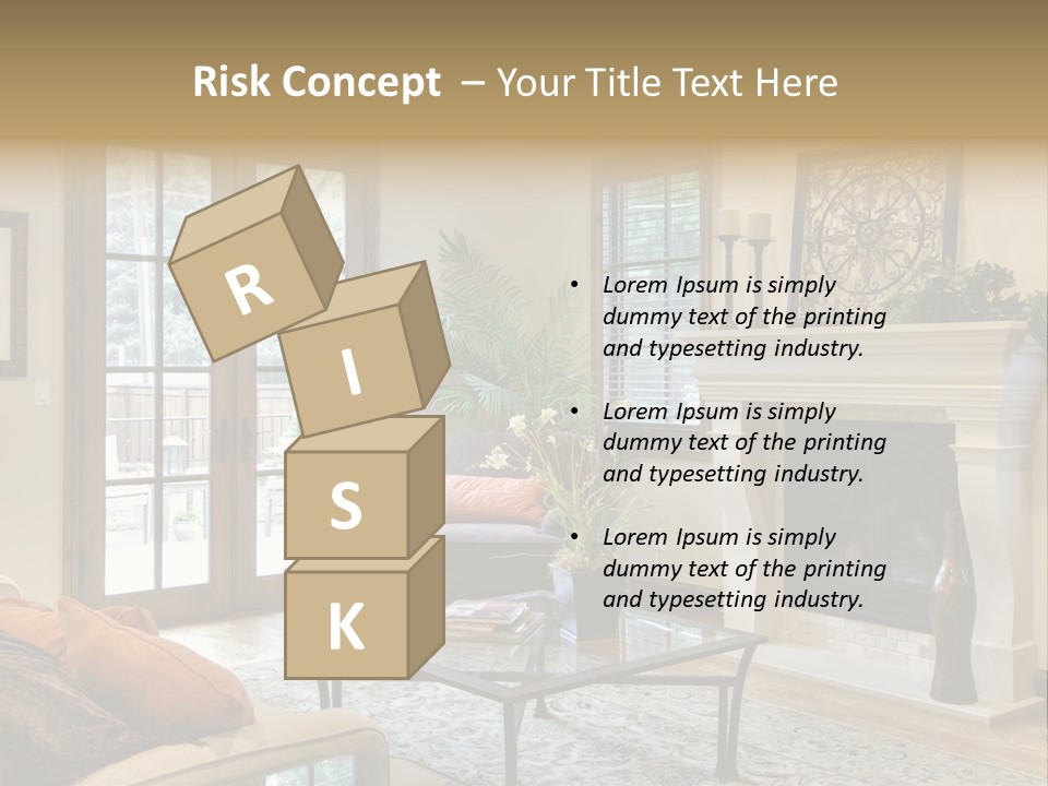 Residence Fire Architecture PowerPoint Template