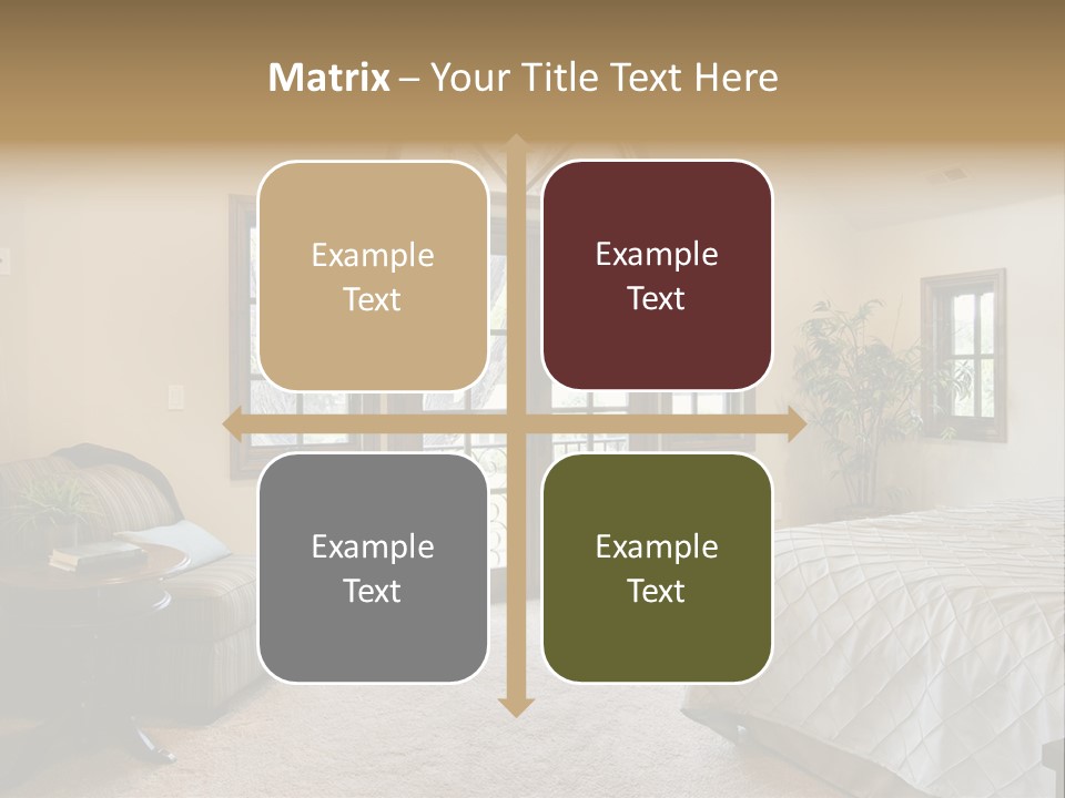 Sofa Window Brown PowerPoint Template