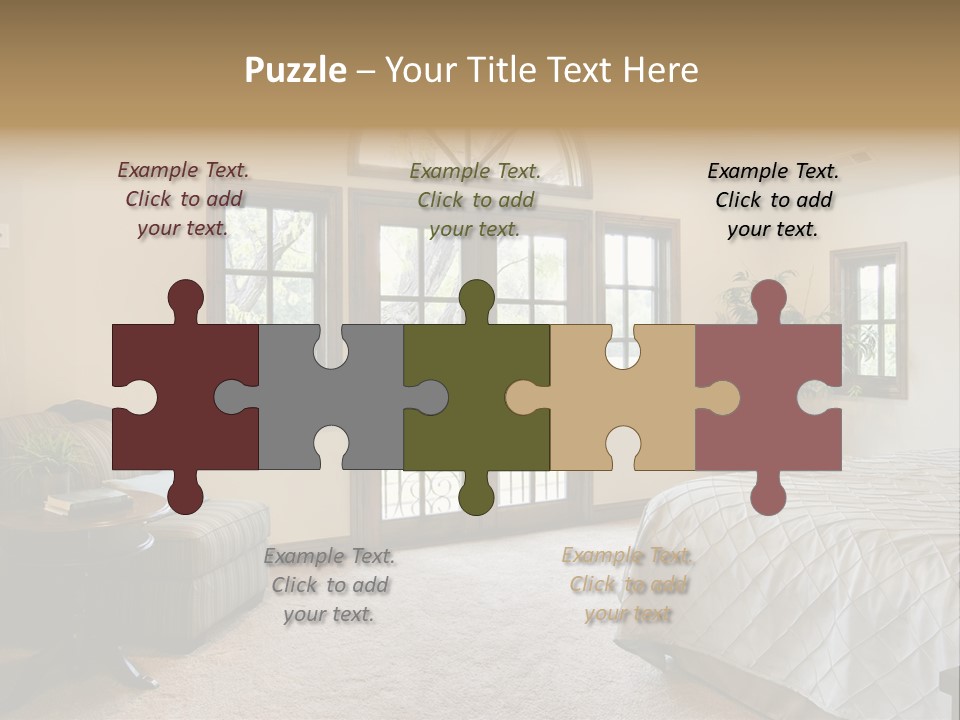 Sofa Window Brown PowerPoint Template