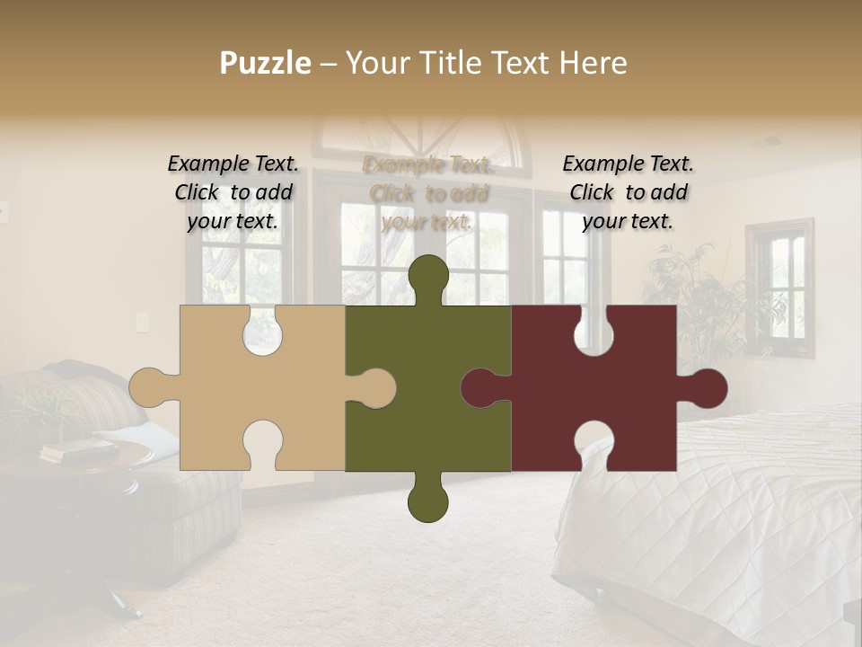 Sofa Window Brown PowerPoint Template