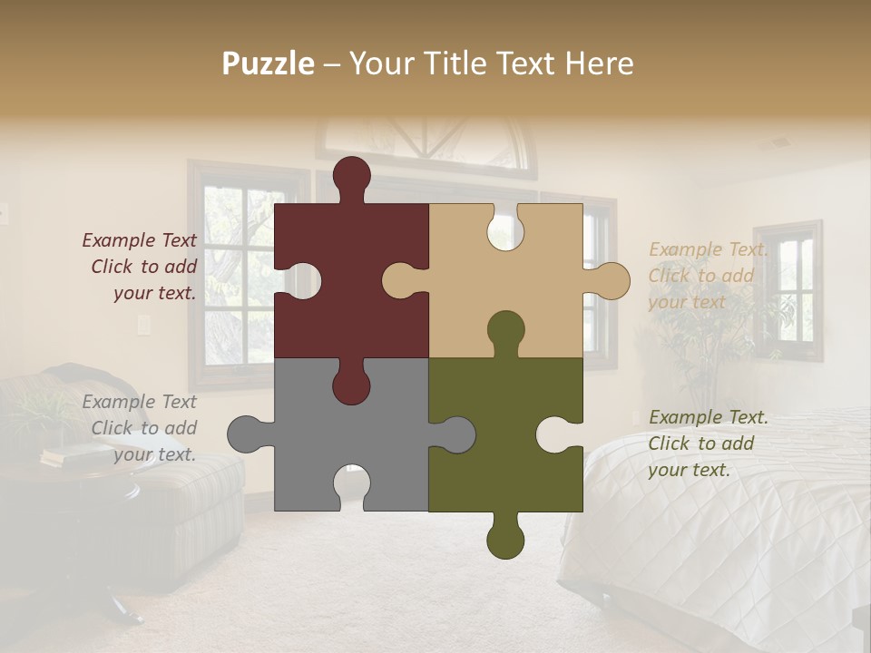 Sofa Window Brown PowerPoint Template