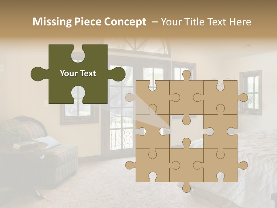 Sofa Window Brown PowerPoint Template