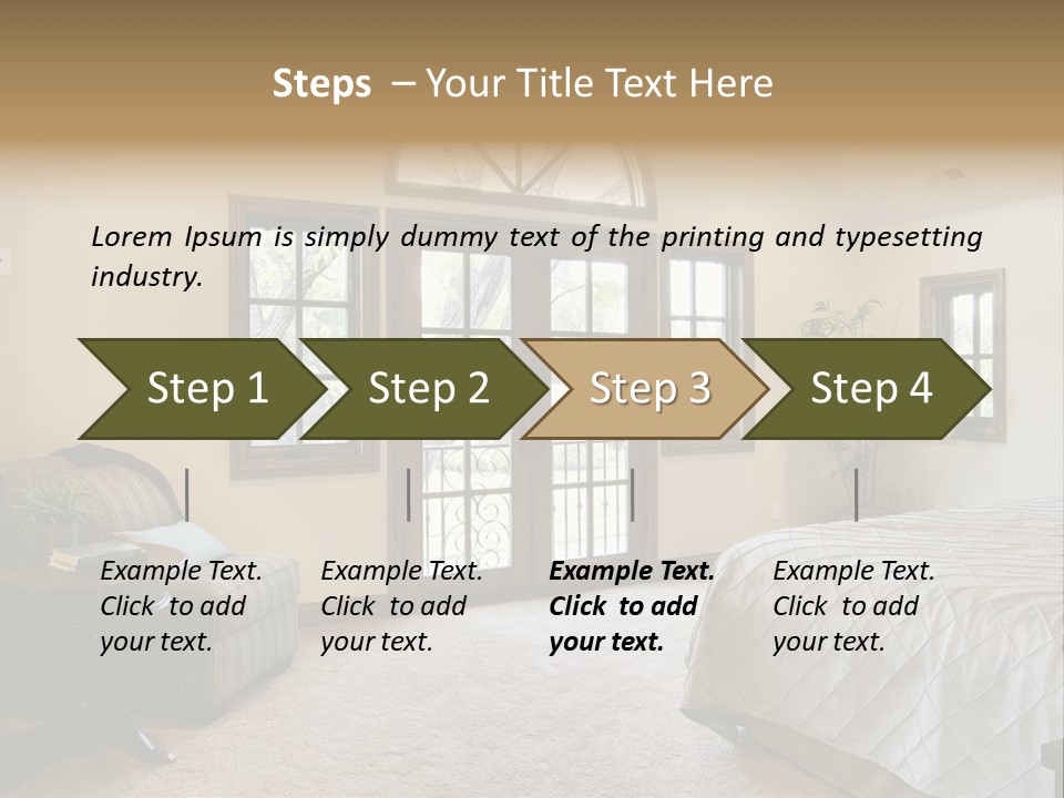 Sofa Window Brown PowerPoint Template
