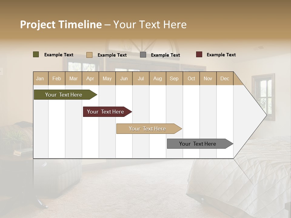 Sofa Window Brown PowerPoint Template