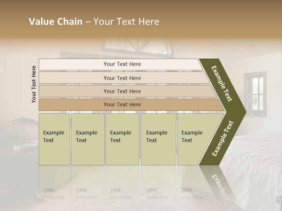 Sofa Window Brown PowerPoint Template