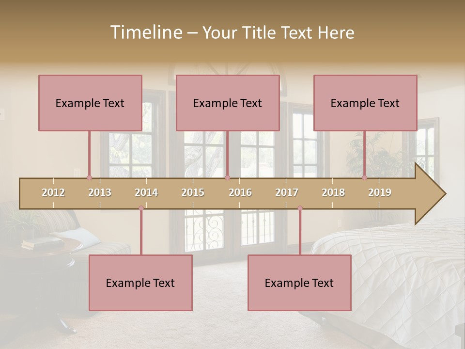 Sofa Window Brown PowerPoint Template