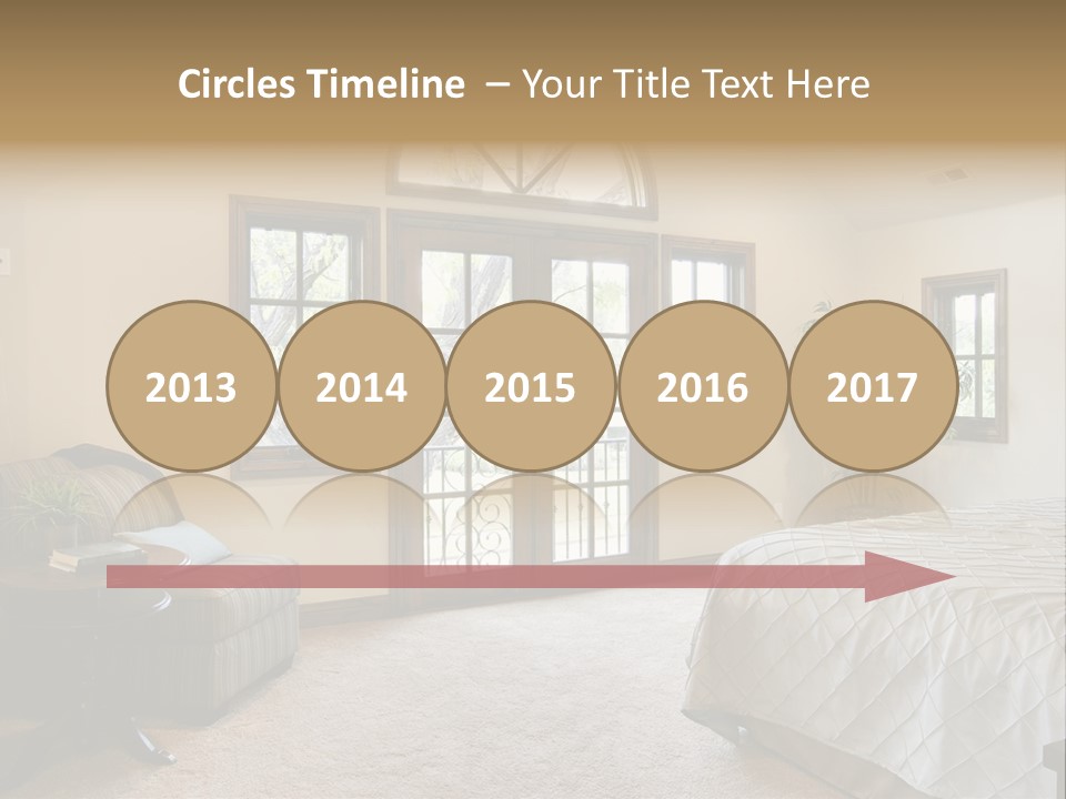 Sofa Window Brown PowerPoint Template