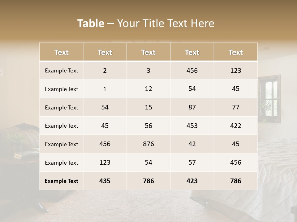 Sofa Window Brown PowerPoint Template