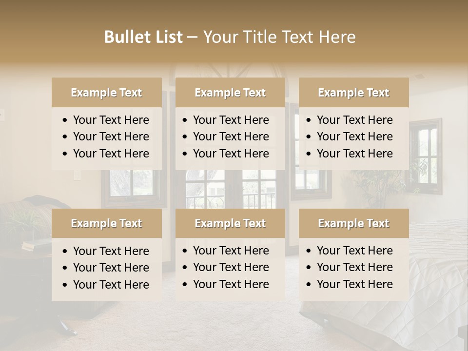 Sofa Window Brown PowerPoint Template