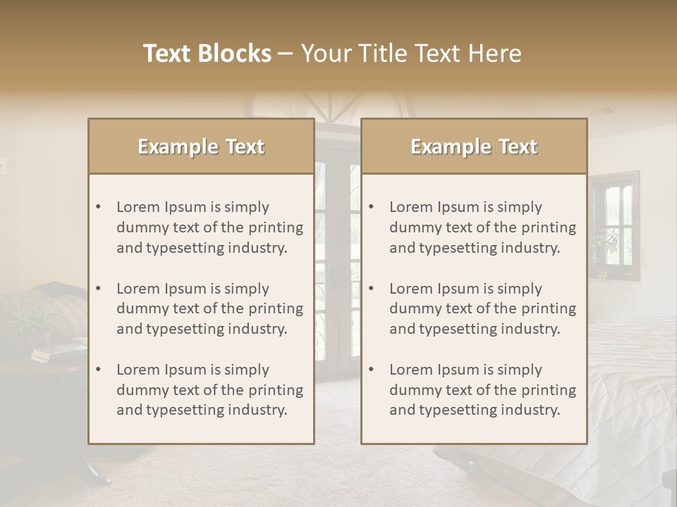 Sofa Window Brown PowerPoint Template
