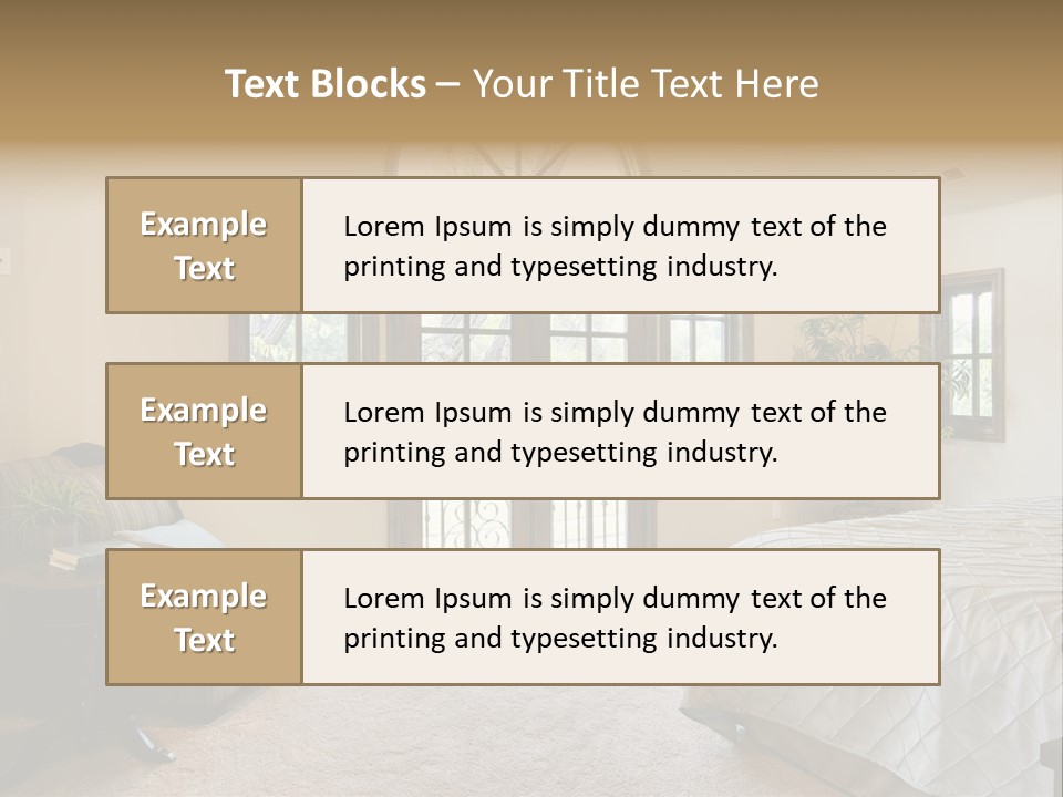 Sofa Window Brown PowerPoint Template