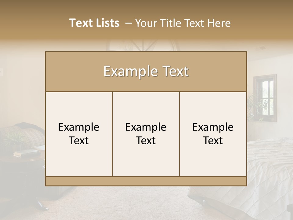 Sofa Window Brown PowerPoint Template