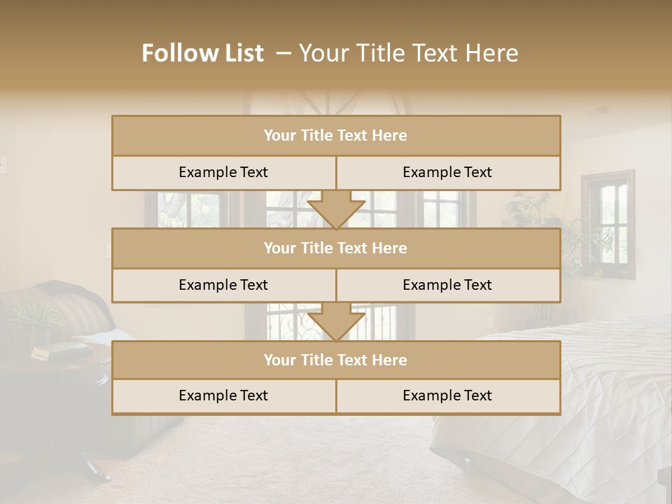 Sofa Window Brown PowerPoint Template