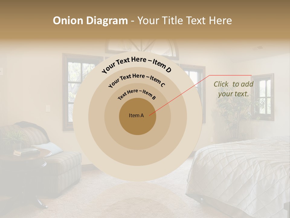 Sofa Window Brown PowerPoint Template