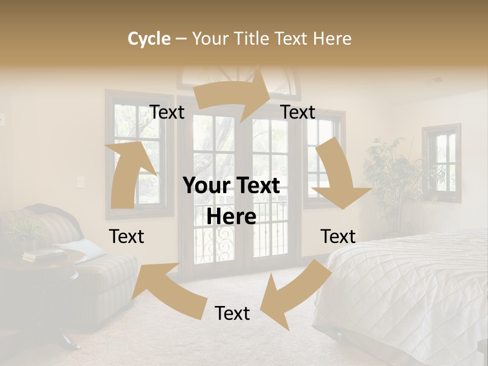 Sofa Window Brown PowerPoint Template