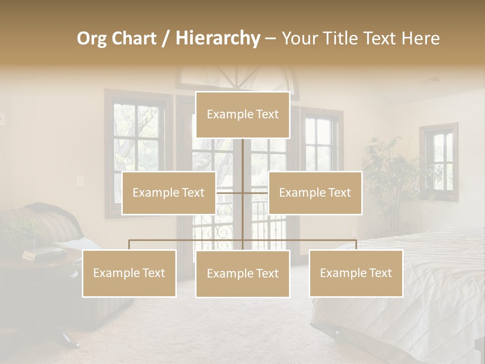 Sofa Window Brown PowerPoint Template