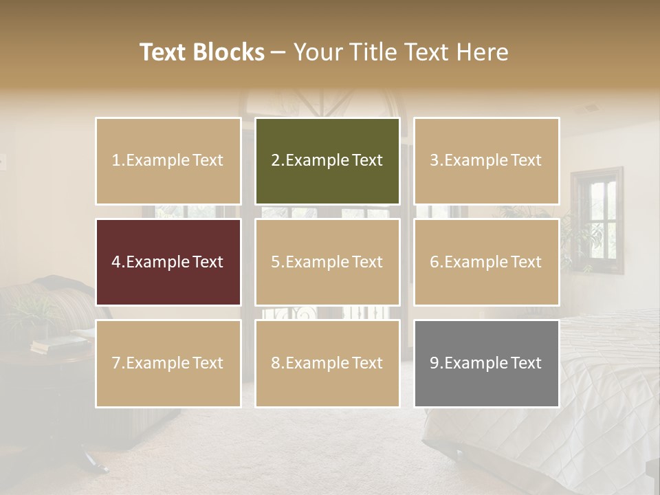 Sofa Window Brown PowerPoint Template
