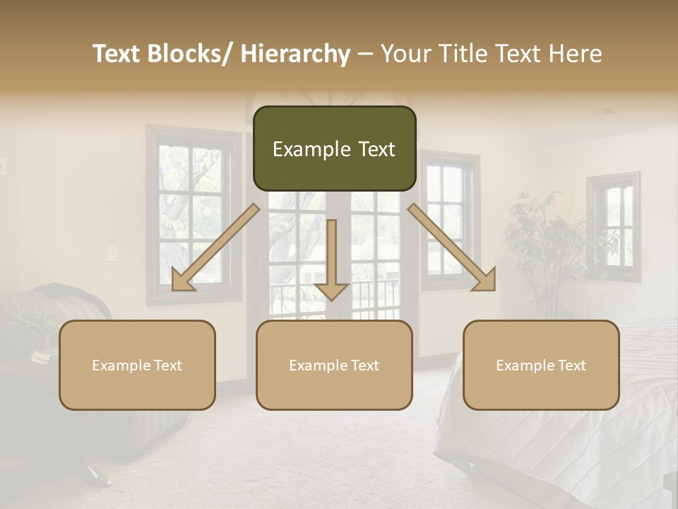 Sofa Window Brown PowerPoint Template