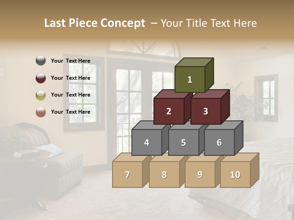 Sofa Window Brown PowerPoint Template