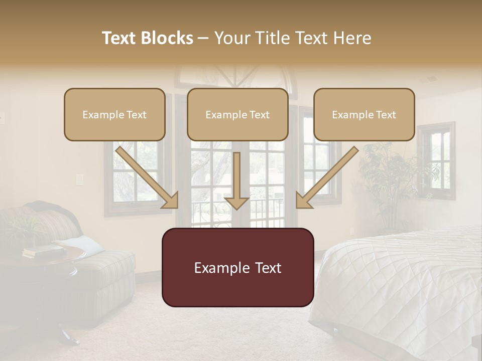 Sofa Window Brown PowerPoint Template