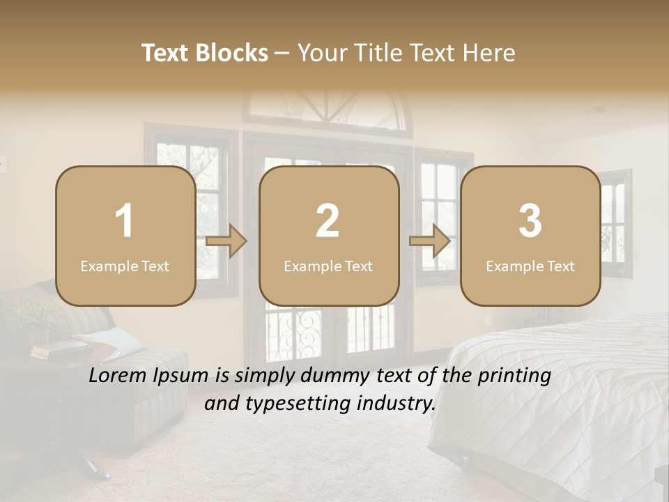 Sofa Window Brown PowerPoint Template
