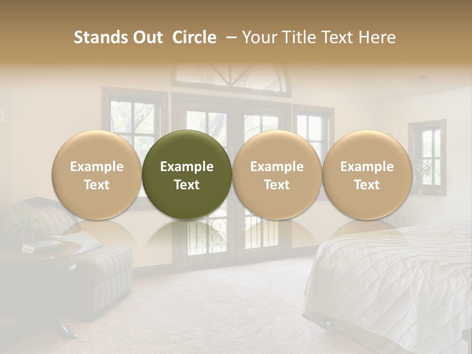 Sofa Window Brown PowerPoint Template